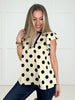 Classic Charm Polka Dot Blouse-100 Short Sleeves- Simply Simpson's Boutique is a Women's Online Fashion Boutique Located in Jupiter, Florida