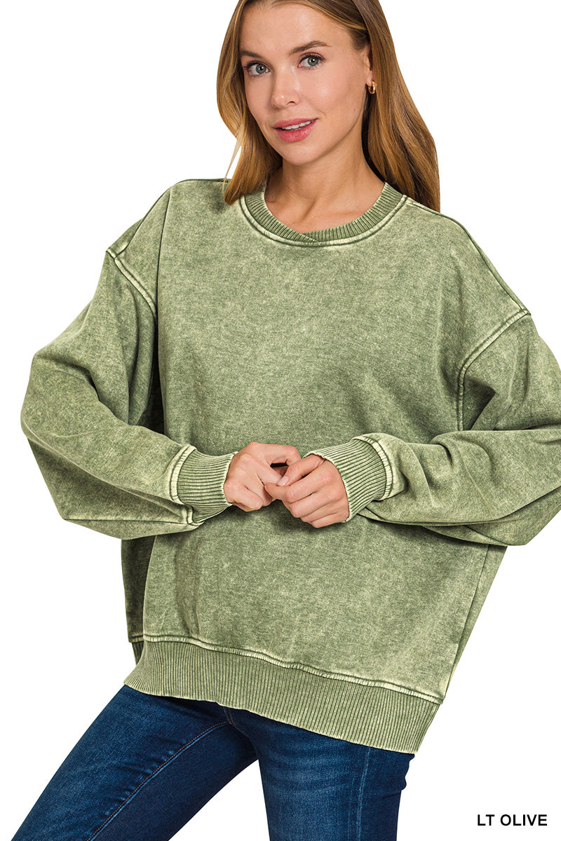 Vintage Vibes Mineral Wash Pullover