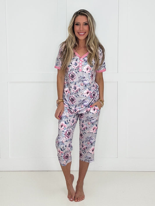 Preorder Shirley 2026 Spring Capri Pajamas-220 Lounge wear/Pajamas- Simply Simpson's Boutique is a Women's Online Fashion Boutique Located in Jupiter, Florida