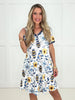 Shirley & Stone Busy Bee Nightdress-220 Lounge wear/Pajamas- Simply Simpson's Boutique is a Women's Online Fashion Boutique Located in Jupiter, Florida