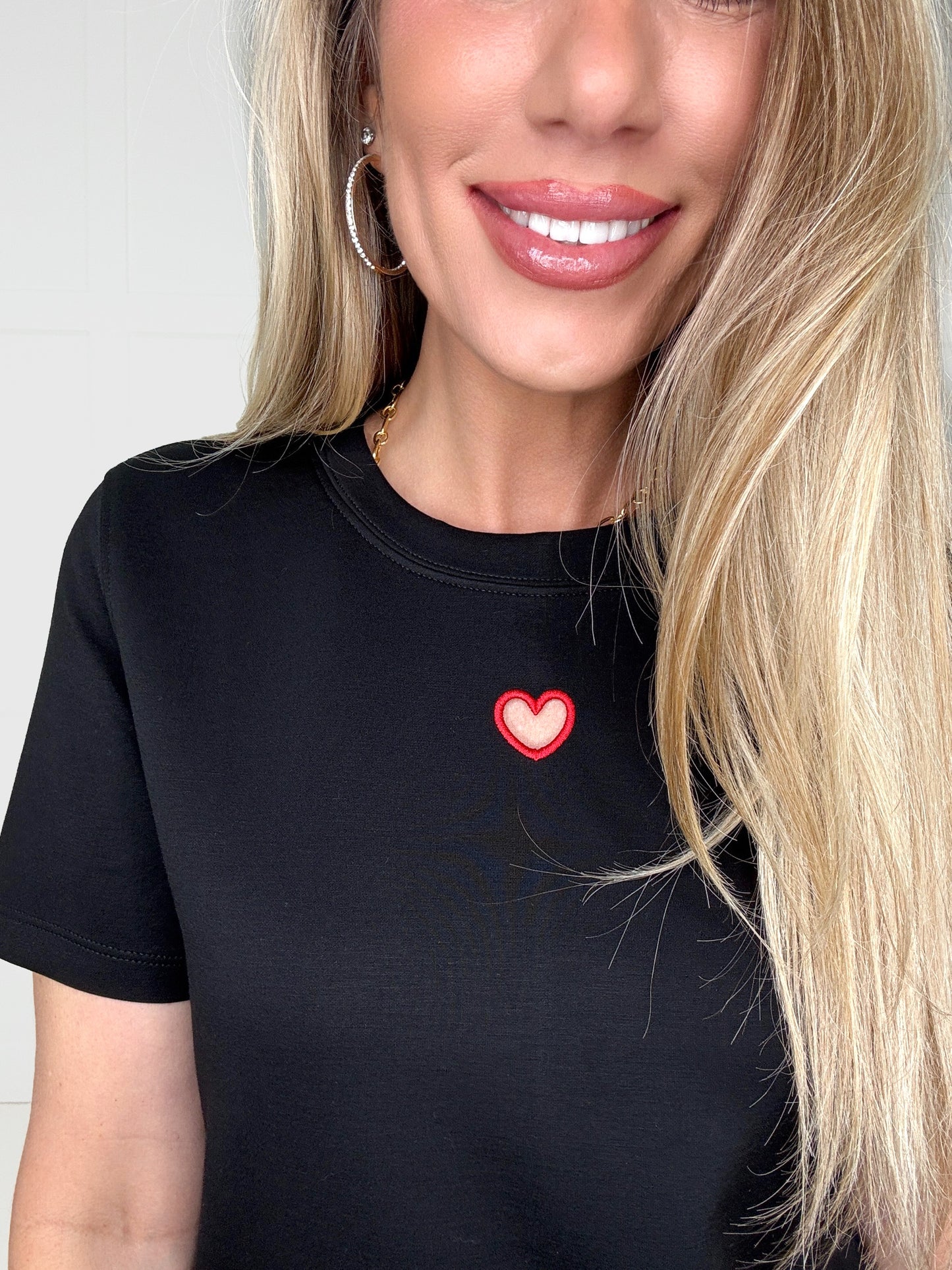 I Heart You Black Top-100 Short Sleeves- Simply Simpson's Boutique is a Women's Online Fashion Boutique Located in Jupiter, Florida