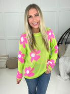 Fun Times Daisy Lightweight Sweater-150 Sweaters- Simply Simpson's Boutique is a Women's Online Fashion Boutique Located in Jupiter, Florida