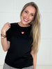 I Heart You Black Top-100 Short Sleeves- Simply Simpson's Boutique is a Women's Online Fashion Boutique Located in Jupiter, Florida