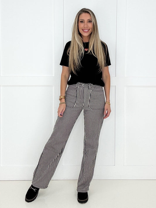 Mica City Stroll Stripe Jeans-200 Jeans- Simply Simpson's Boutique is a Women's Online Fashion Boutique Located in Jupiter, Florida