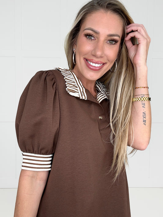 Brown Becky Lane Dress-240 Dresses- Simply Simpson's Boutique is a Women's Online Fashion Boutique Located in Jupiter, Florida