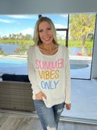 Summer Vibes Only Sweater-150 Sweaters- Simply Simpson's Boutique is a Women's Online Fashion Boutique Located in Jupiter, Florida