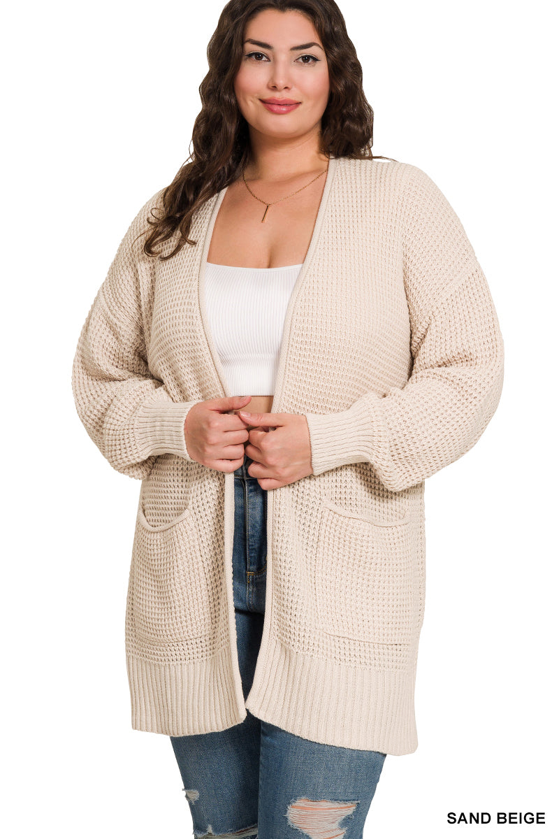 Willow Waffle Knit Cardigan-180 Outerwear- Simply Simpson's Boutique is a Women's Online Fashion Boutique Located in Jupiter, Florida
