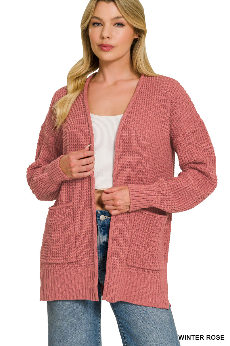 Willow Waffle Knit Cardigan-180 Outerwear- Simply Simpson's Boutique is a Women's Online Fashion Boutique Located in Jupiter, Florida
