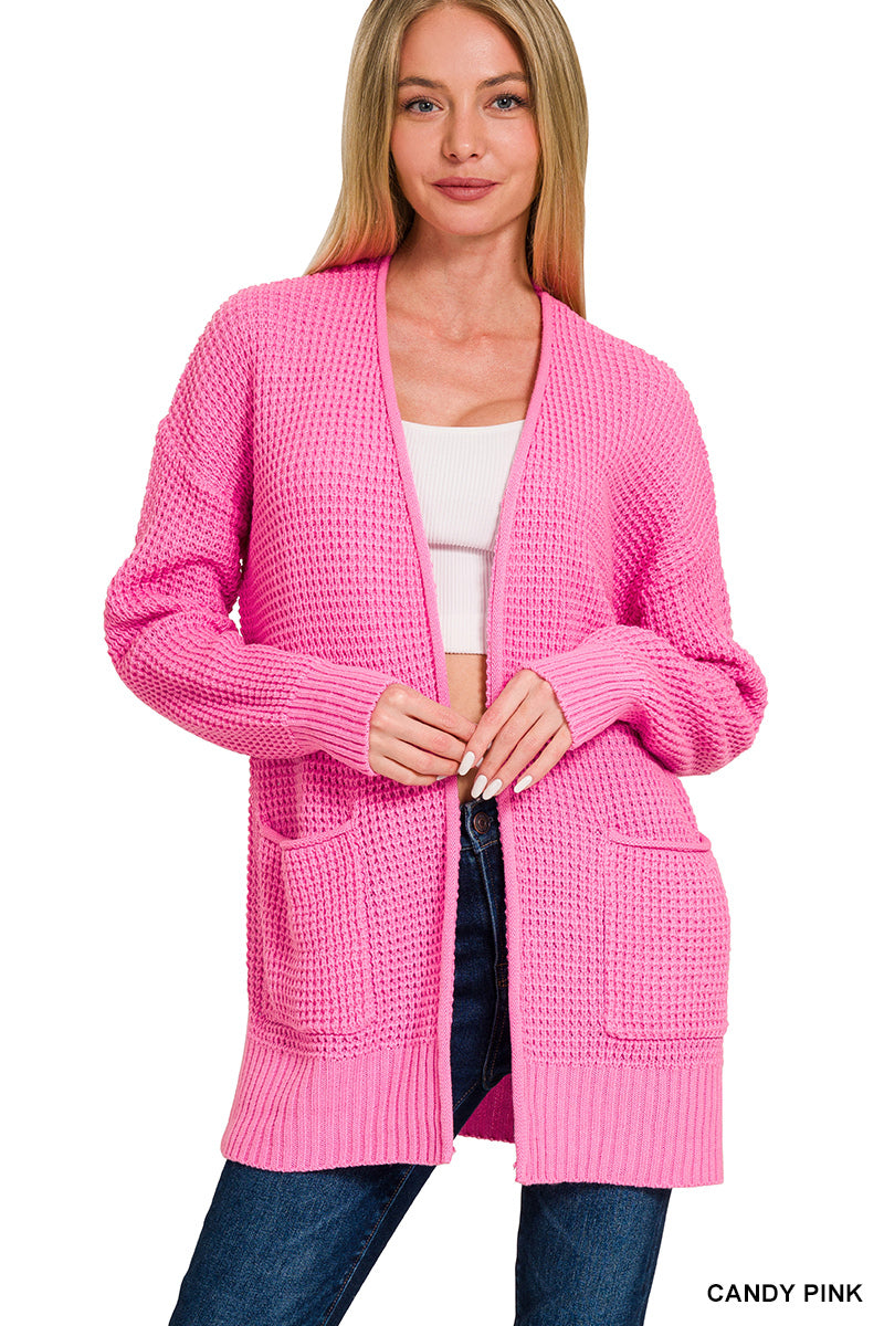 Willow Waffle Knit Cardigan-180 Outerwear- Simply Simpson's Boutique is a Women's Online Fashion Boutique Located in Jupiter, Florida