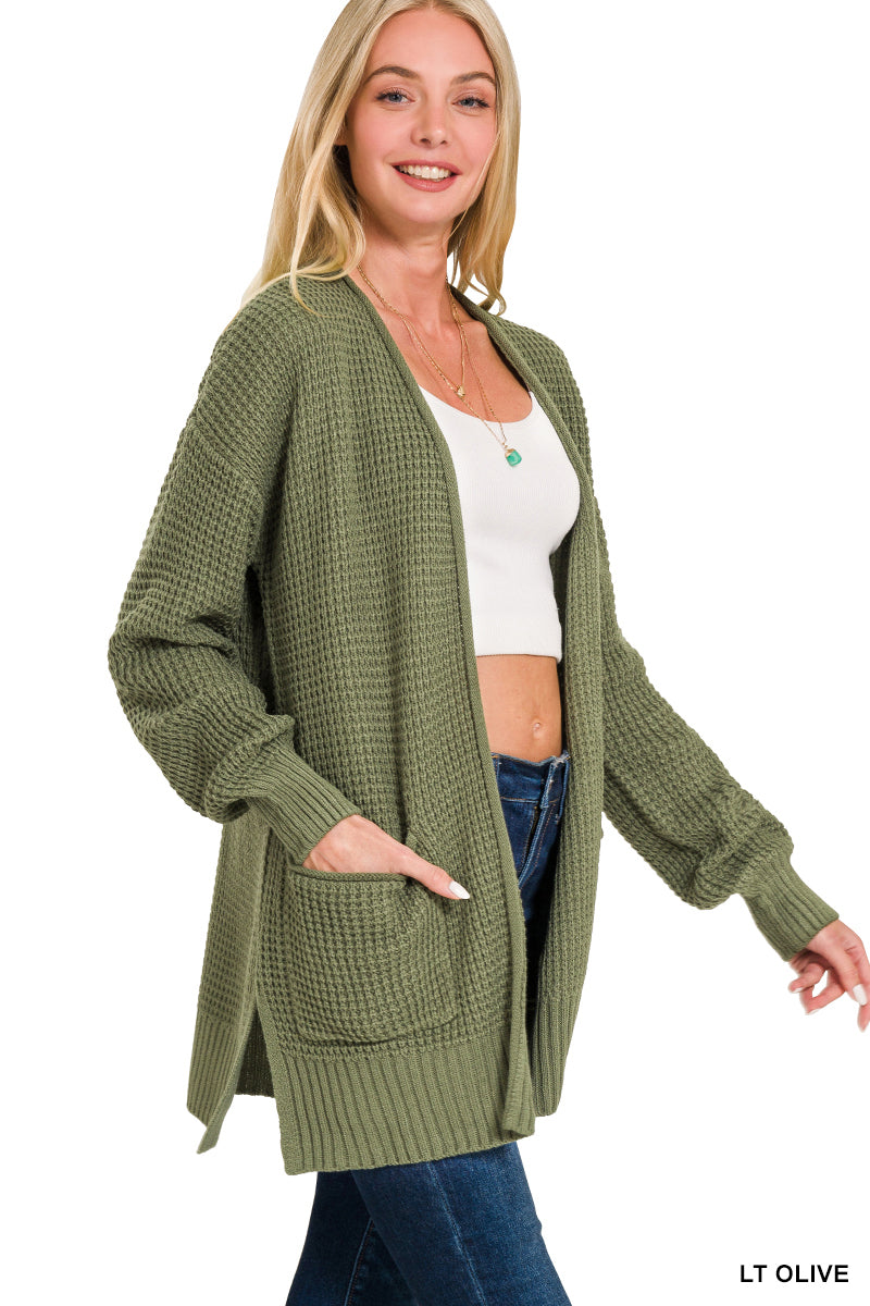 Willow Waffle Knit Cardigan-180 Outerwear- Simply Simpson's Boutique is a Women's Online Fashion Boutique Located in Jupiter, Florida