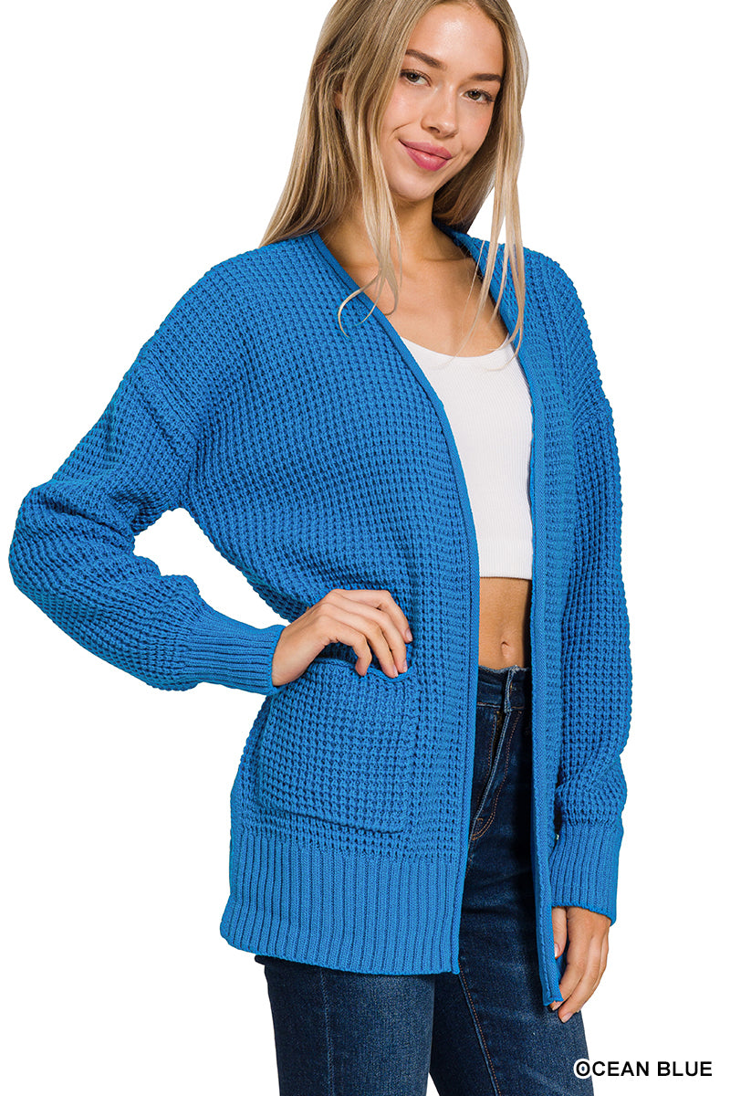 Willow Waffle Knit Cardigan-180 Outerwear- Simply Simpson's Boutique is a Women's Online Fashion Boutique Located in Jupiter, Florida