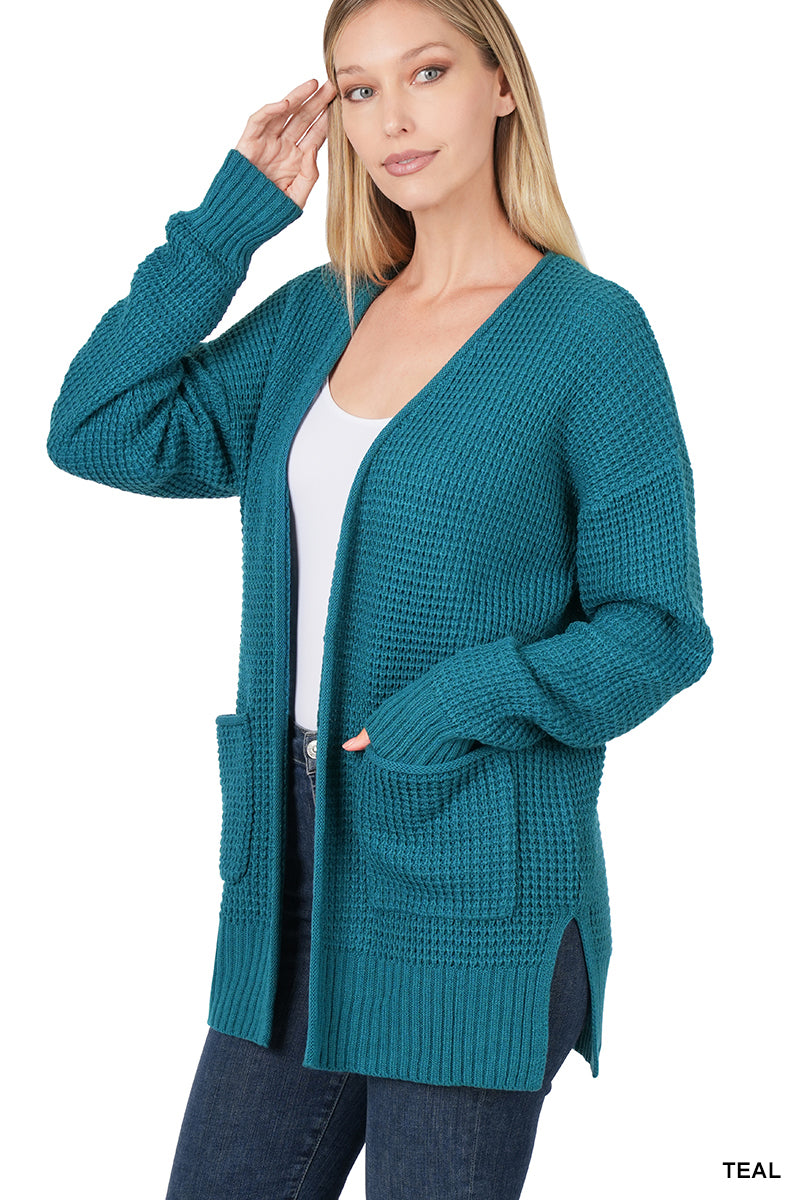 Willow Waffle Knit Cardigan-180 Outerwear- Simply Simpson's Boutique is a Women's Online Fashion Boutique Located in Jupiter, Florida