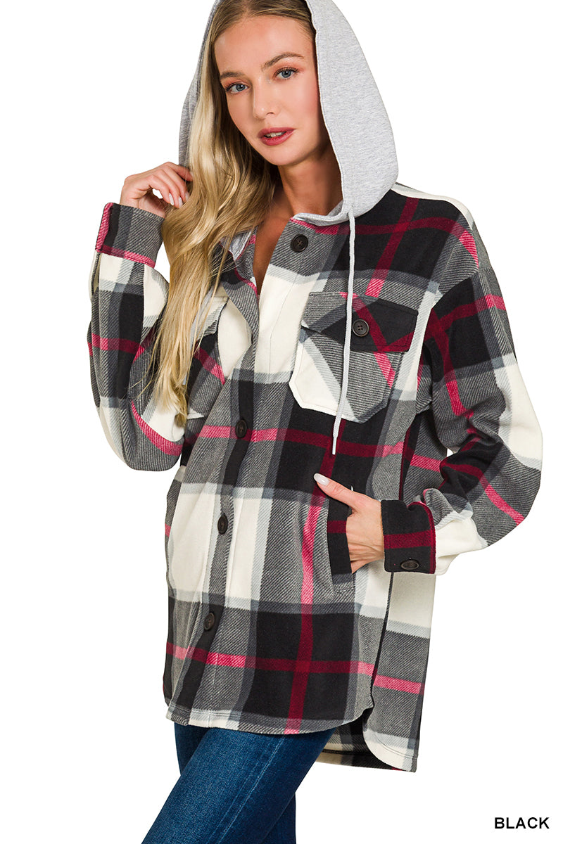 Mountain Mornings Plaid Shacket-180 Outerwear- Simply Simpson's Boutique is a Women's Online Fashion Boutique Located in Jupiter, Florida