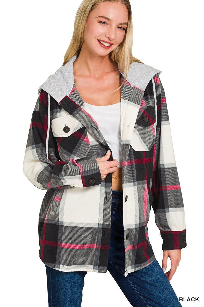 Mountain Mornings Plaid Shacket-180 Outerwear- Simply Simpson's Boutique is a Women's Online Fashion Boutique Located in Jupiter, Florida