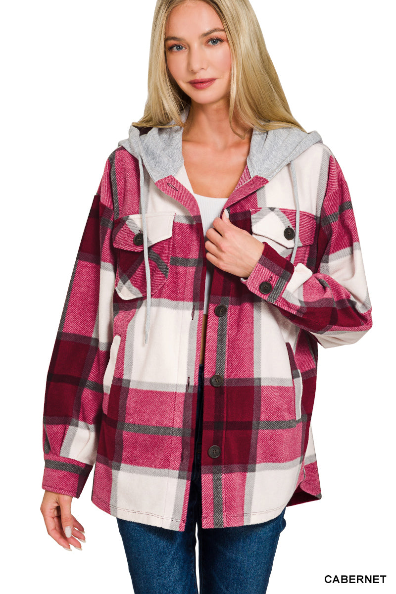 Mountain Mornings Plaid Shacket-180 Outerwear- Simply Simpson's Boutique is a Women's Online Fashion Boutique Located in Jupiter, Florida