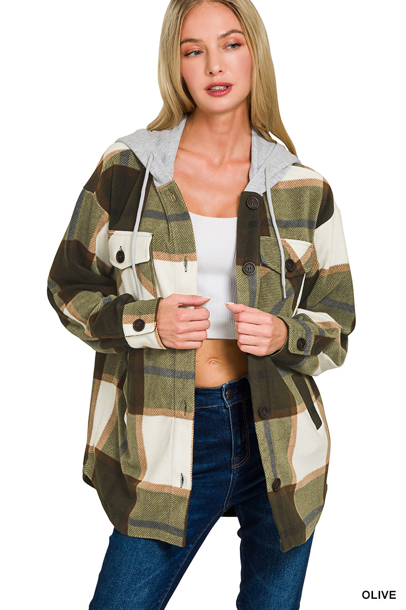 Mountain Mornings Plaid Shacket-180 Outerwear- Simply Simpson's Boutique is a Women's Online Fashion Boutique Located in Jupiter, Florida