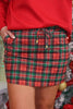 Red Christmas Plaid Skort-190 Skirts/Shorts- Simply Simpson's Boutique is a Women's Online Fashion Boutique Located in Jupiter, Florida