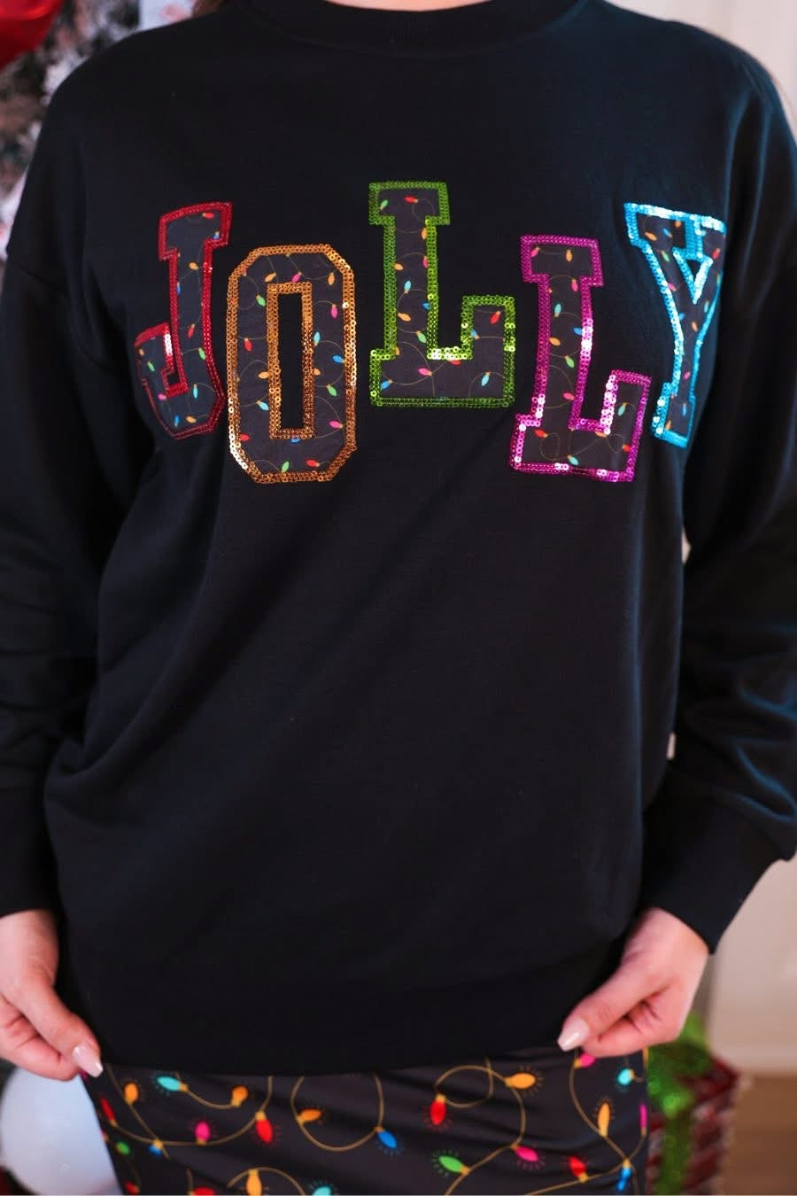 Jolly Patch Pullover-160 Sweatshirts- Simply Simpson's Boutique is a Women's Online Fashion Boutique Located in Jupiter, Florida