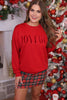 Joyful Velvet Patch Luxe Pullover-160 Sweatshirts- Simply Simpson's Boutique is a Women's Online Fashion Boutique Located in Jupiter, Florida