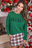 Fa La La Velvet Patch Luxe Pullover-160 Sweatshirts- Simply Simpson's Boutique is a Women's Online Fashion Boutique Located in Jupiter, Florida