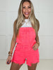 Risen Coral Craze Shortalls-210 Other Bottoms- Simply Simpson's Boutique is a Women's Online Fashion Boutique Located in Jupiter, Florida