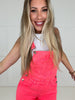 Risen Coral Craze Shortalls-210 Other Bottoms- Simply Simpson's Boutique is a Women's Online Fashion Boutique Located in Jupiter, Florida