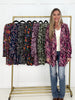 Dear Scarlett Berry Bloom Smocked Sleeve Cardigan