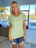 Spring Time Cable Knit Top-120 Sleeveless- Simply Simpson's Boutique is a Women's Online Fashion Boutique Located in Jupiter, Florida