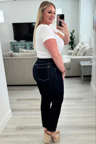 Judy Blue Hot Momma Dark Wash Straight Leg Jeans-200 Jeans- Simply Simpson's Boutique is a Women's Online Fashion Boutique Located in Jupiter, Florida