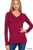 Bella Buttersoft V-Neck Top-110 Long Sleeves- Simply Simpson's Boutique is a Women's Online Fashion Boutique Located in Jupiter, Florida