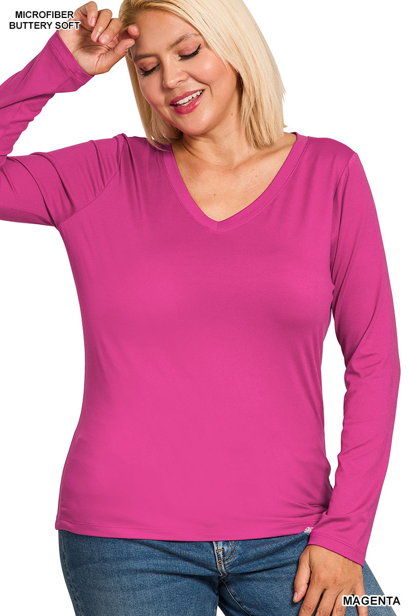 Bella Buttersoft V-Neck Top-110 Long Sleeves- Simply Simpson's Boutique is a Women's Online Fashion Boutique Located in Jupiter, Florida