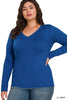 Bella Buttersoft V-Neck Top-110 Long Sleeves- Simply Simpson's Boutique is a Women's Online Fashion Boutique Located in Jupiter, Florida