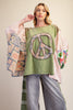 Sage Groovy Days Patchwork Peace Poncho Top-110 Long Sleeves- Simply Simpson's Boutique is a Women's Online Fashion Boutique Located in Jupiter, Florida