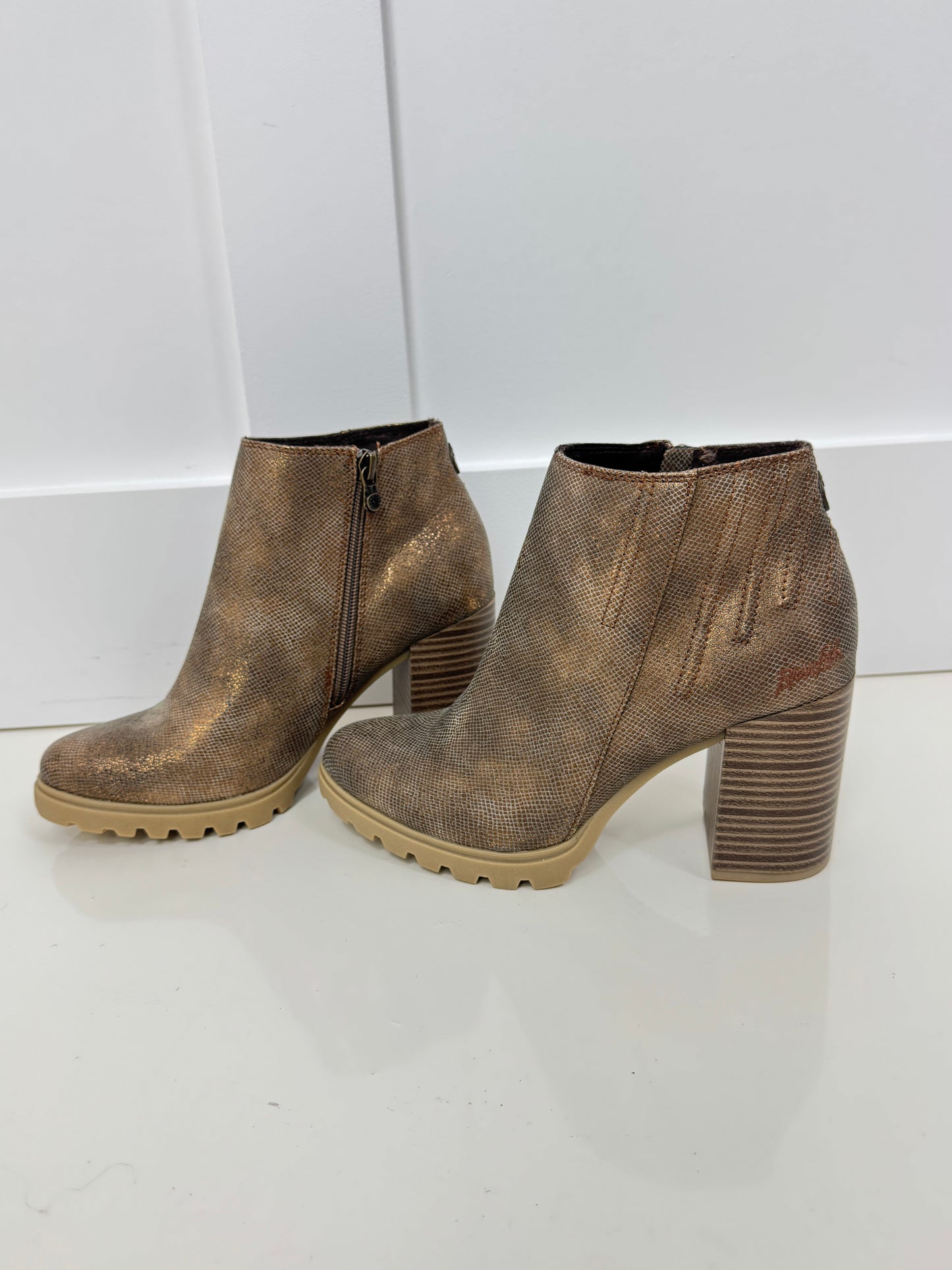 Blowfish Bronze Reptile Walker Boot-260 Shoes- Simply Simpson's Boutique is a Women's Online Fashion Boutique Located in Jupiter, Florida