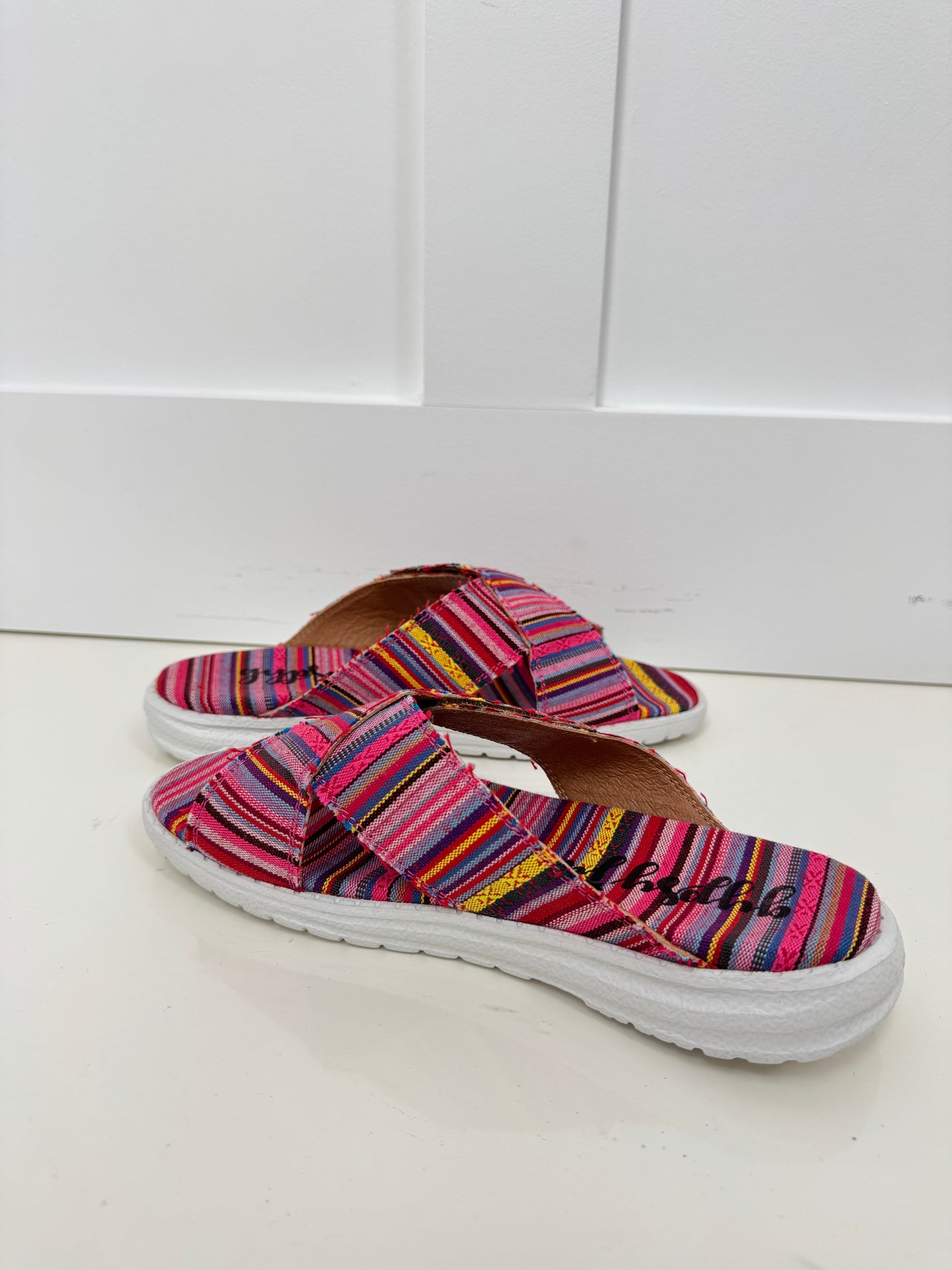 Very G Pink Ocean Prints Sandals-260 Shoes- Simply Simpson's Boutique is a Women's Online Fashion Boutique Located in Jupiter, Florida