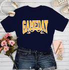 Navy/Yellow Gameday Bow Graphic Tee-140 Graphic Tees- Simply Simpson's Boutique is a Women's Online Fashion Boutique Located in Jupiter, Florida