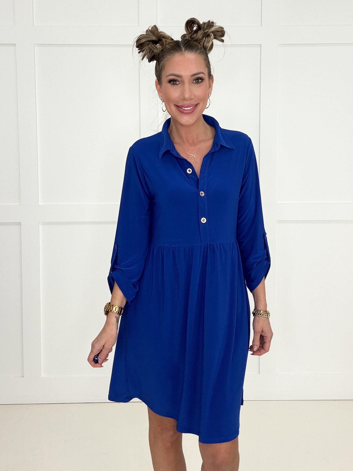 Dear Scarlett Inspire Me 3/4 Sleeve Dress-240 Dresses- Simply Simpson's Boutique is a Women's Online Fashion Boutique Located in Jupiter, Florida