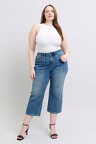 Judy Blue Coming Home Cropped Wide Leg Jeans-200 Jeans- Simply Simpson's Boutique is a Women's Online Fashion Boutique Located in Jupiter, Florida