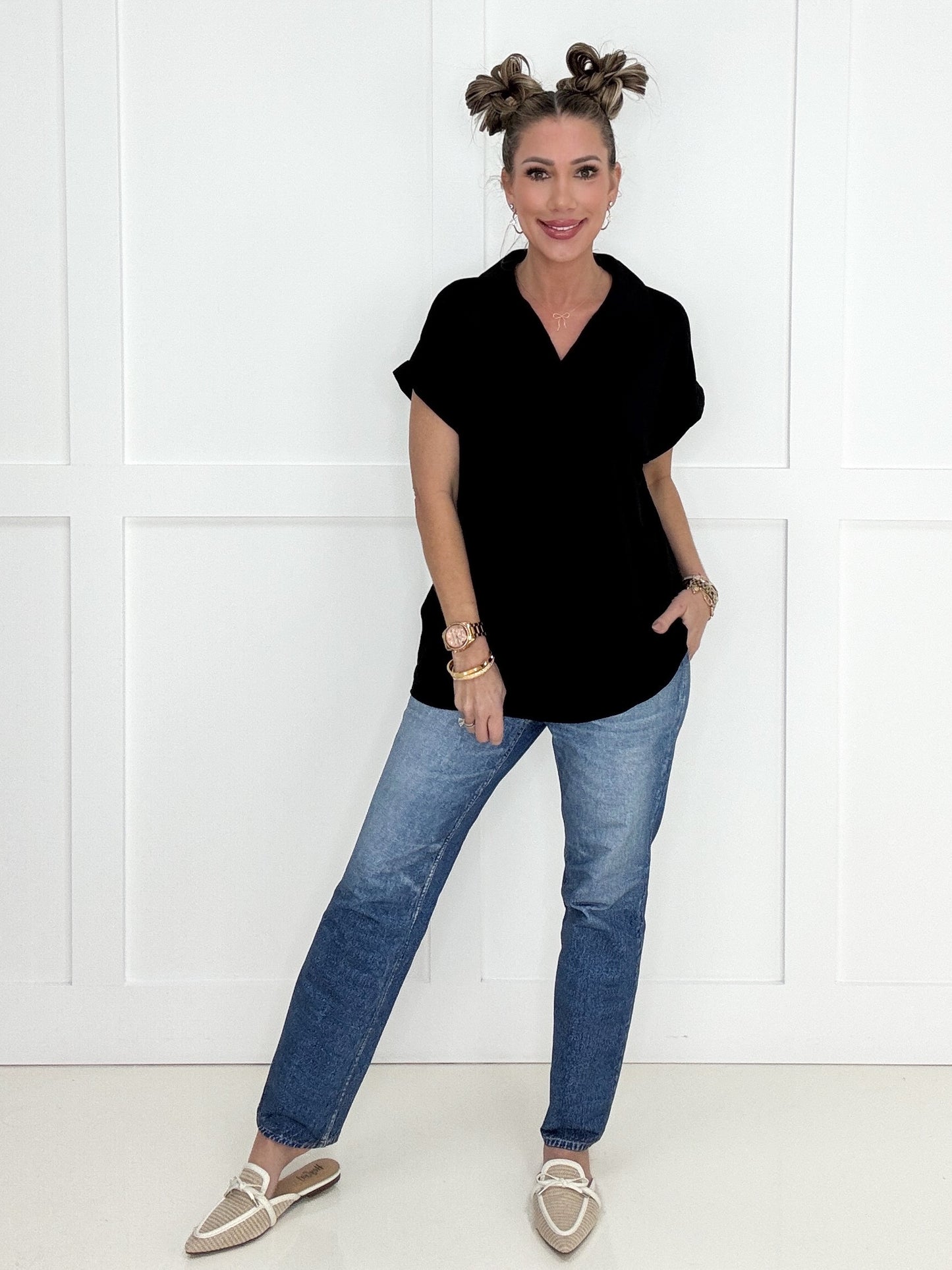 Dear Scarlett Short Sleeve Lizzy-100 Short Sleeves- Simply Simpson's Boutique is a Women's Online Fashion Boutique Located in Jupiter, Florida