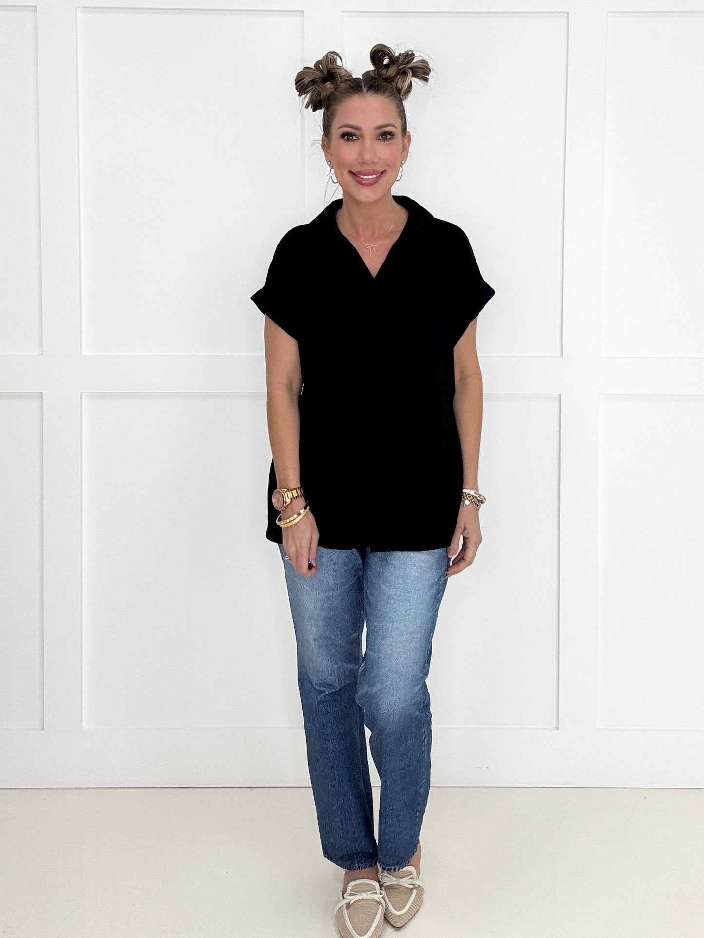 Dear Scarlett Short Sleeve Lizzy-100 Short Sleeves- Simply Simpson's Boutique is a Women's Online Fashion Boutique Located in Jupiter, Florida