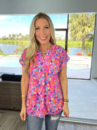 Dear Scarlett Pink Parade Short Sleeve Lizzy-100 Short Sleeves- Simply Simpson's Boutique is a Women's Online Fashion Boutique Located in Jupiter, Florida