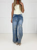 Wildflower Scroll Wide Leg Jeans-200 Jeans- Simply Simpson's Boutique is a Women's Online Fashion Boutique Located in Jupiter, Florida