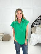 Park Vibes Blouse-100 Short Sleeves- Simply Simpson's Boutique is a Women's Online Fashion Boutique Located in Jupiter, Florida