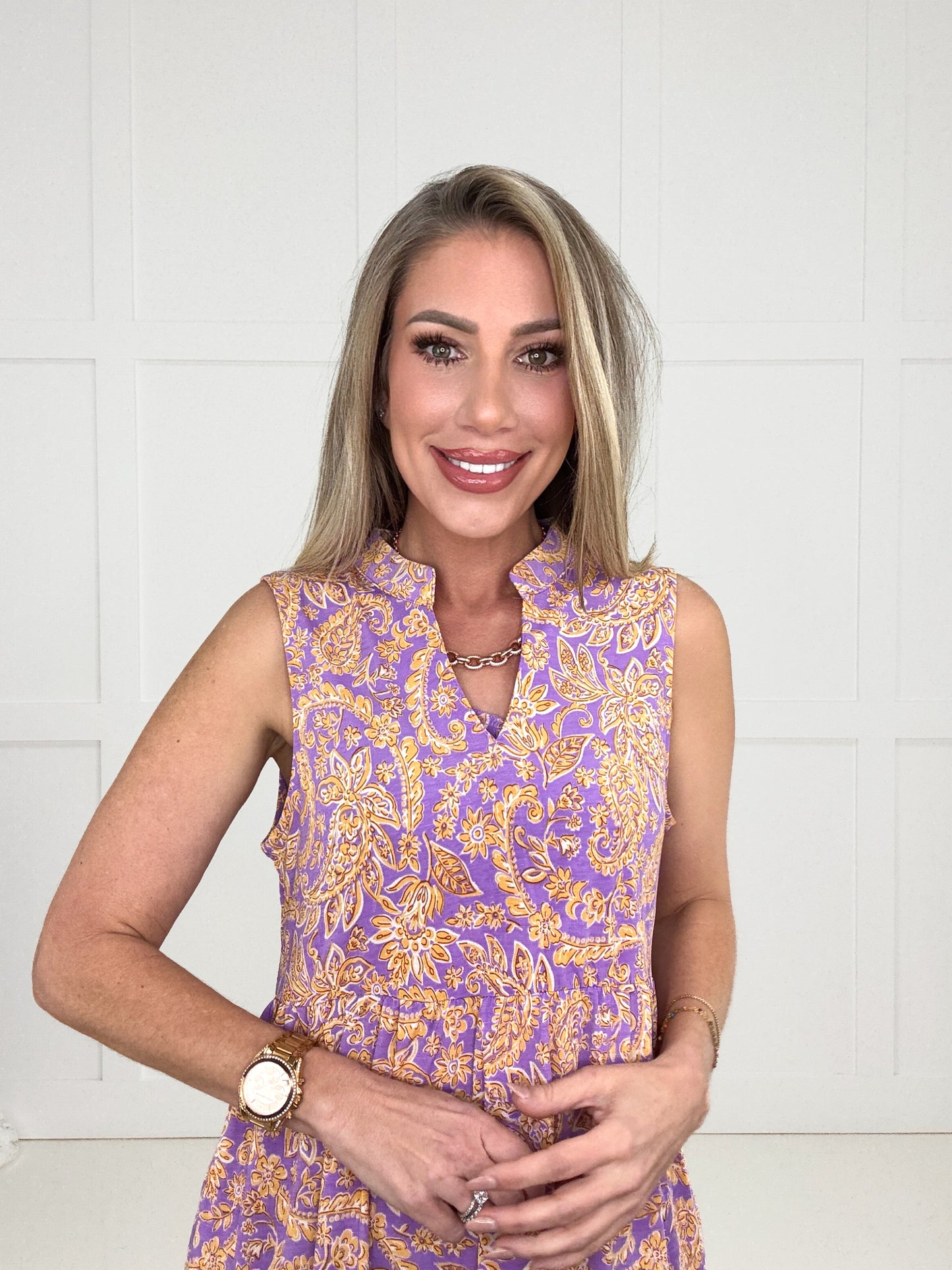 Dear Scarlett Lilac Honey Tiered Dress-240 Dresses- Simply Simpson's Boutique is a Women's Online Fashion Boutique Located in Jupiter, Florida