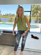 Judy Blue Uptown Girl Distressed Boyfriend Jeans-200 Jeans- Simply Simpson's Boutique is a Women's Online Fashion Boutique Located in Jupiter, Florida