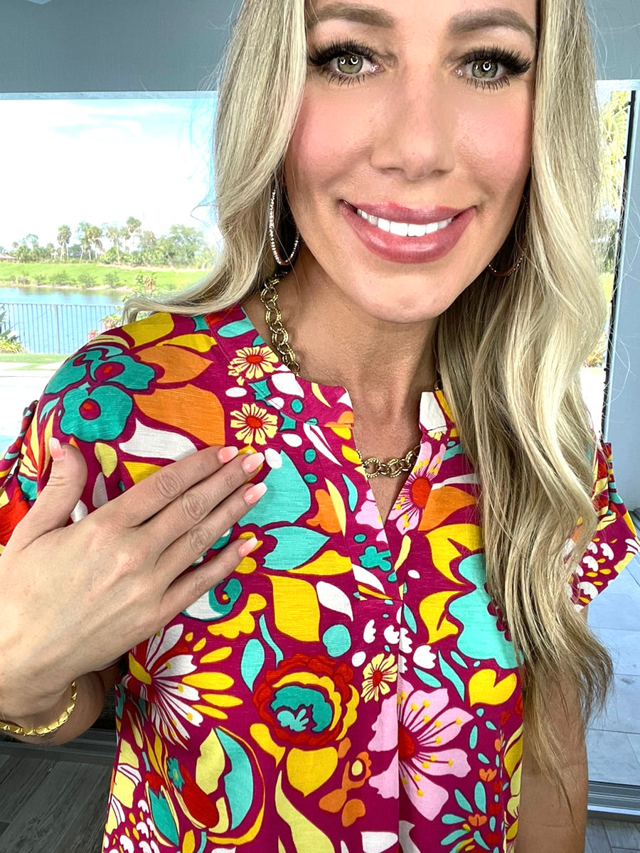 Dear Scarlett Groovy Baby Short Sleeve Lizzy-100 Short Sleeves- Simply Simpson's Boutique is a Women's Online Fashion Boutique Located in Jupiter, Florida