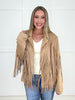 Deluxe Fringe Tan Suede Jacket-180 Outerwear/Jackets- Simply Simpson's Boutique is a Women's Online Fashion Boutique Located in Jupiter, Florida