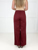 Burgundy Polished Perspective Wide Leg Pants-210 Other Bottoms- Simply Simpson's Boutique is a Women's Online Fashion Boutique Located in Jupiter, Florida