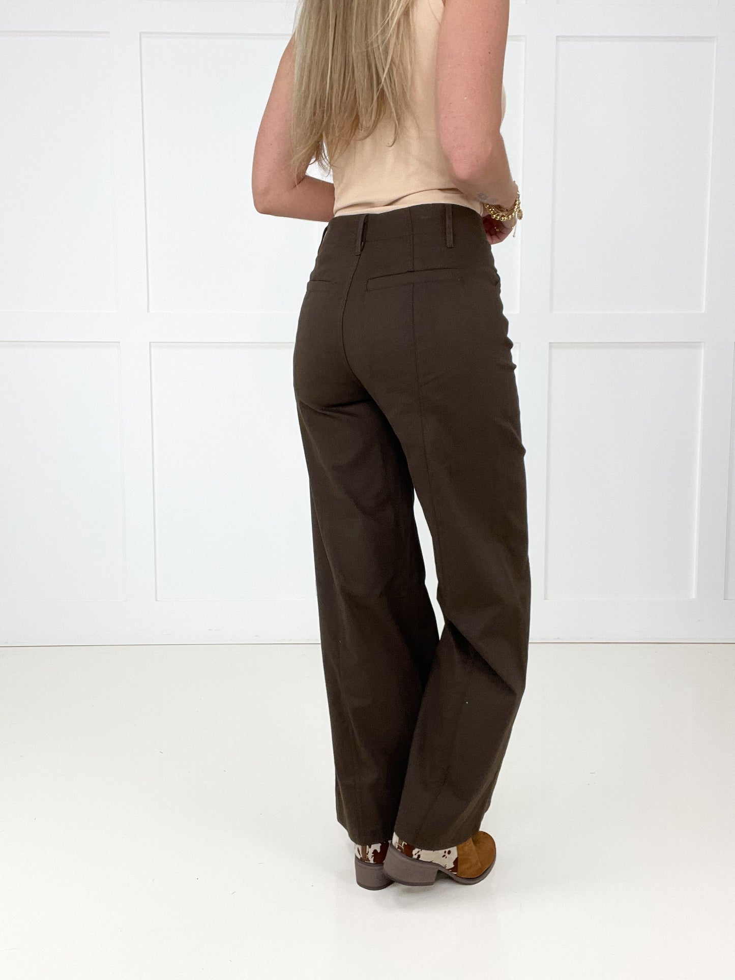 Brown Polished Perspective Wide Leg Pants-210 Other Bottoms- Simply Simpson's Boutique is a Women's Online Fashion Boutique Located in Jupiter, Florida