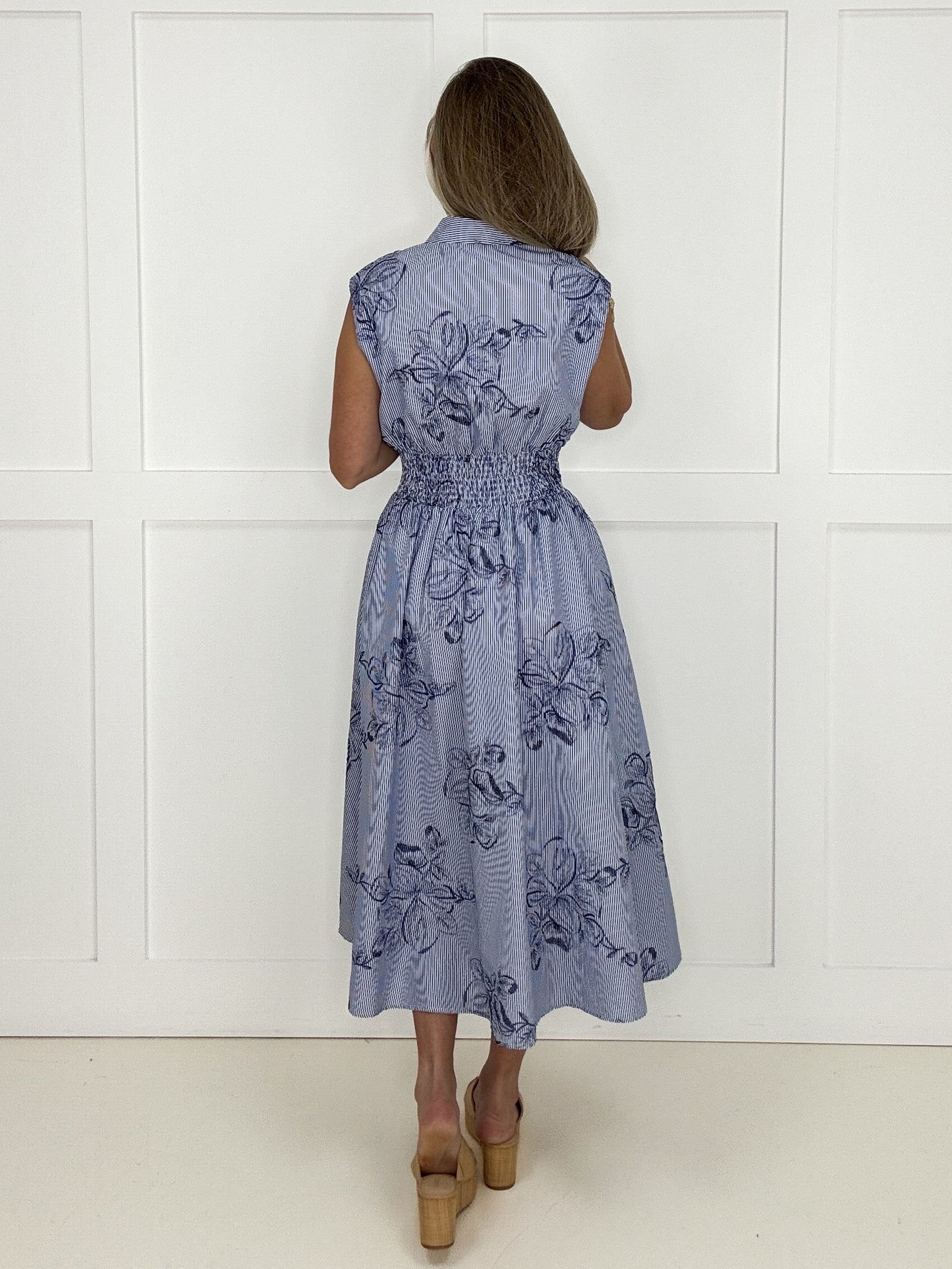 Blue Willow Breeze Midi Dress-240 Dresses- Simply Simpson's Boutique is a Women's Online Fashion Boutique Located in Jupiter, Florida